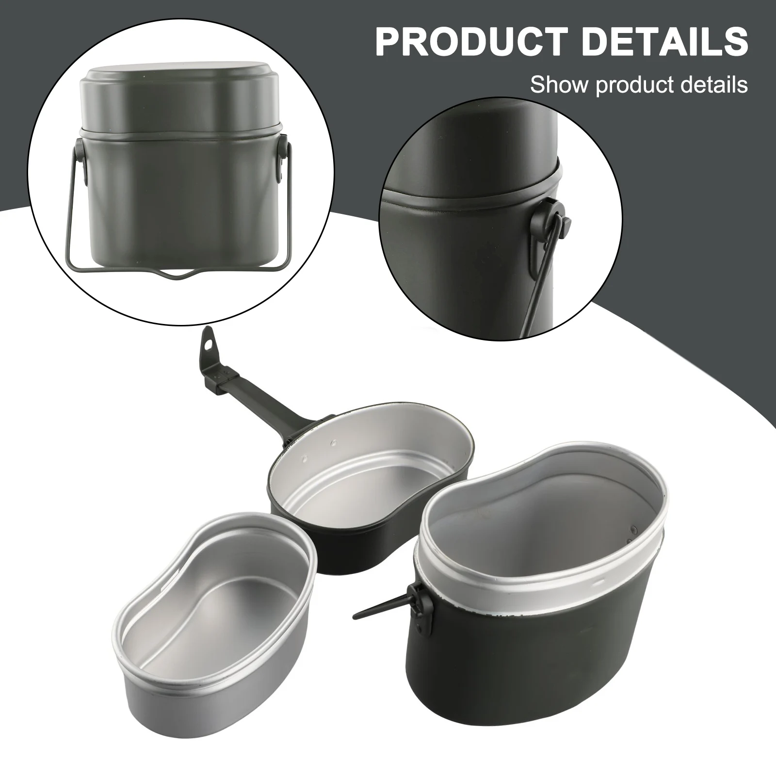 Camping Mess Kit Bag Portable Camping Mess Kits Hiking Cookware Army Kit Cook Kits Outdoor Tools