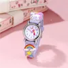 Cute candy color silicone strap unicorn pattern quartz Children's cartoon watch 2