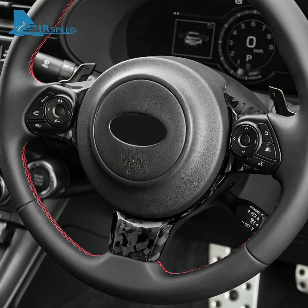 

For Subaru BRZ Toyota 86 2017-2023 Forged Hard Carbon Fiber Car Steering Wheel Center Frame Sticker Interior Trim Accessories