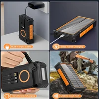 JayoWade Portable Wireless Fast Charger Solar Hand Crank Powerbank USB Input 20000Mah Capacity 10W Output Power Bank 2