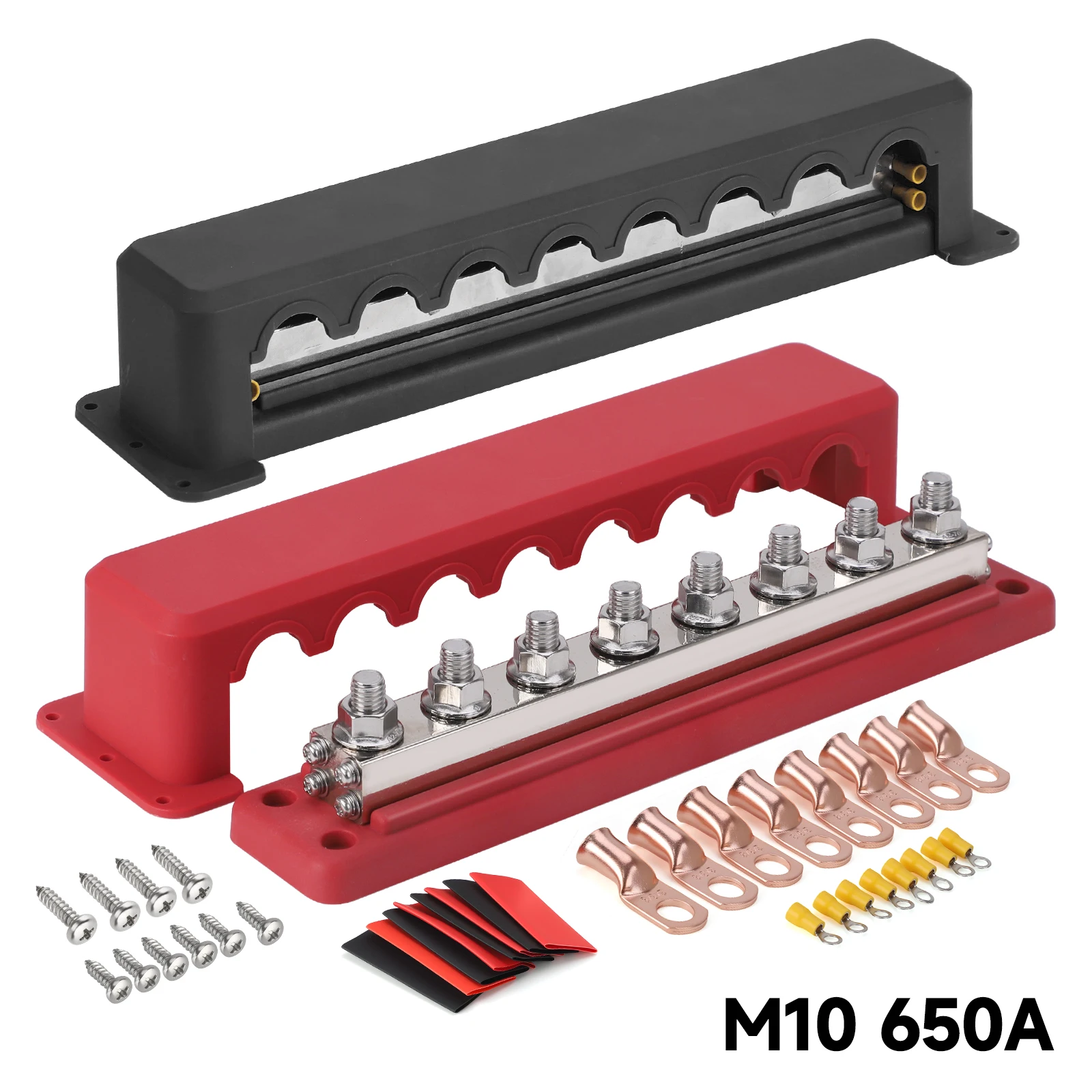  24V 600A Klemmenblock 24V Stromverteilerblock M10 Terminal Bus für Automotive Boot Auto Klemmenblock Negative Bus Bar – Detail 1