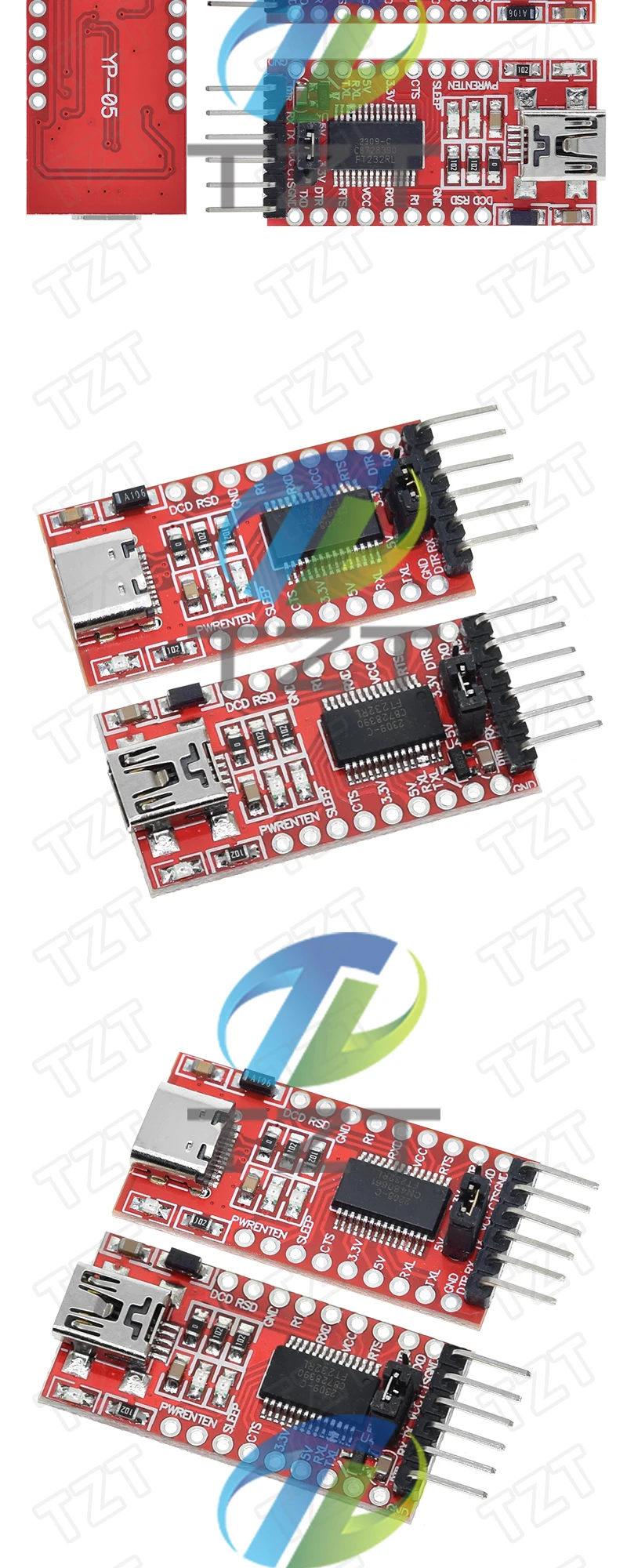 GREATZT 1/2/4PCS FT232RL FTDI USB 3.3V 5.5V zu TTL Serielles Adaptermodul für Arduino – Detail 4