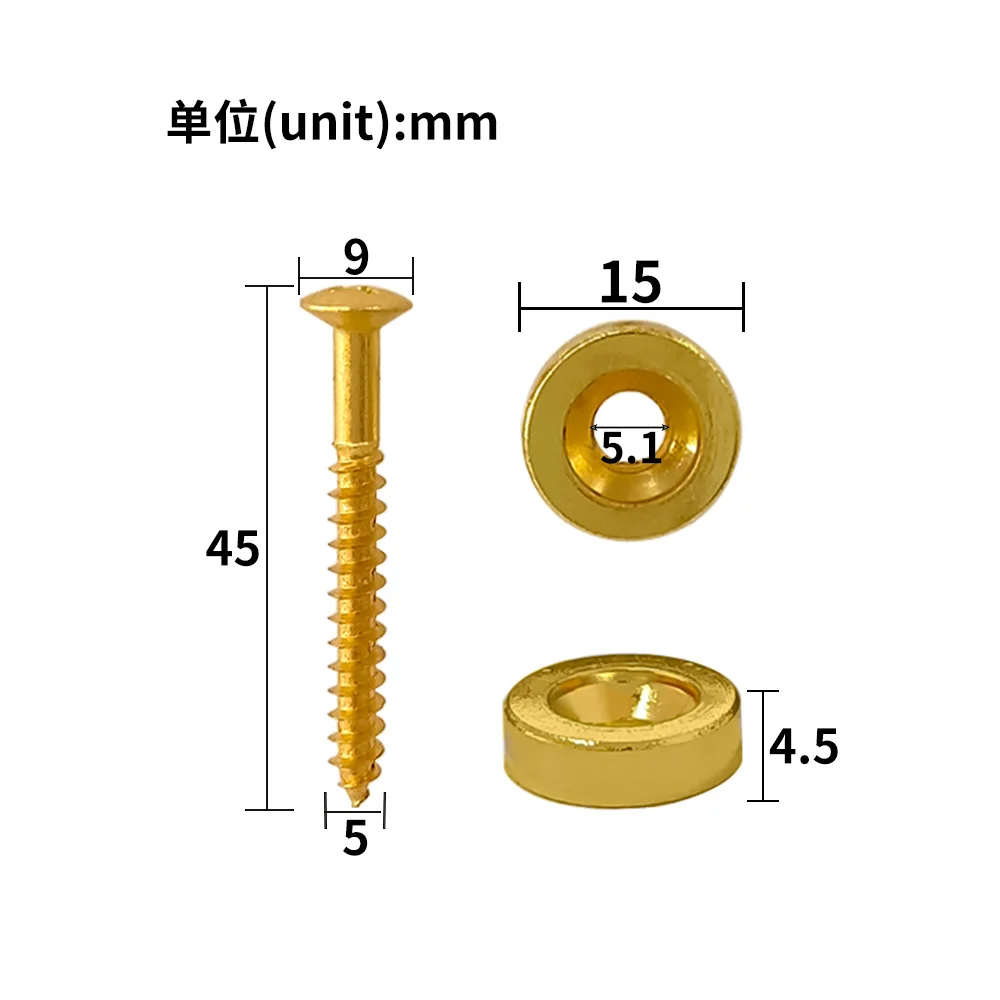 4 Stücke E-gitarre Hals Montage Aderendhülsen/buchsen Und Schrauben Gitarre Zubehör – Detail 11
