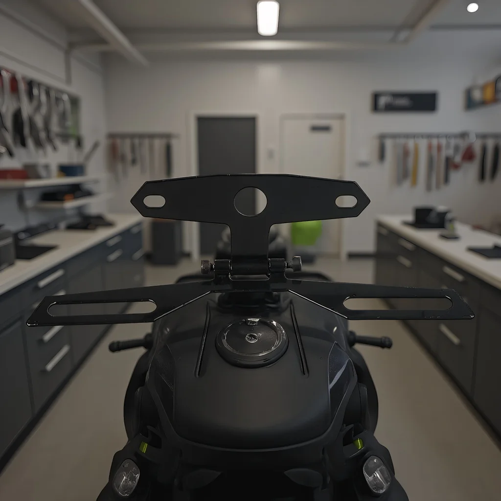 오토바이 후면 번호판 홀더: 번호판 및 테일 라이트용 접이식 브래킷