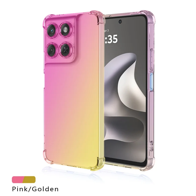 Gradient Shockproof TPU Protective Phone Case - Airbag Design, Durable Back Cover