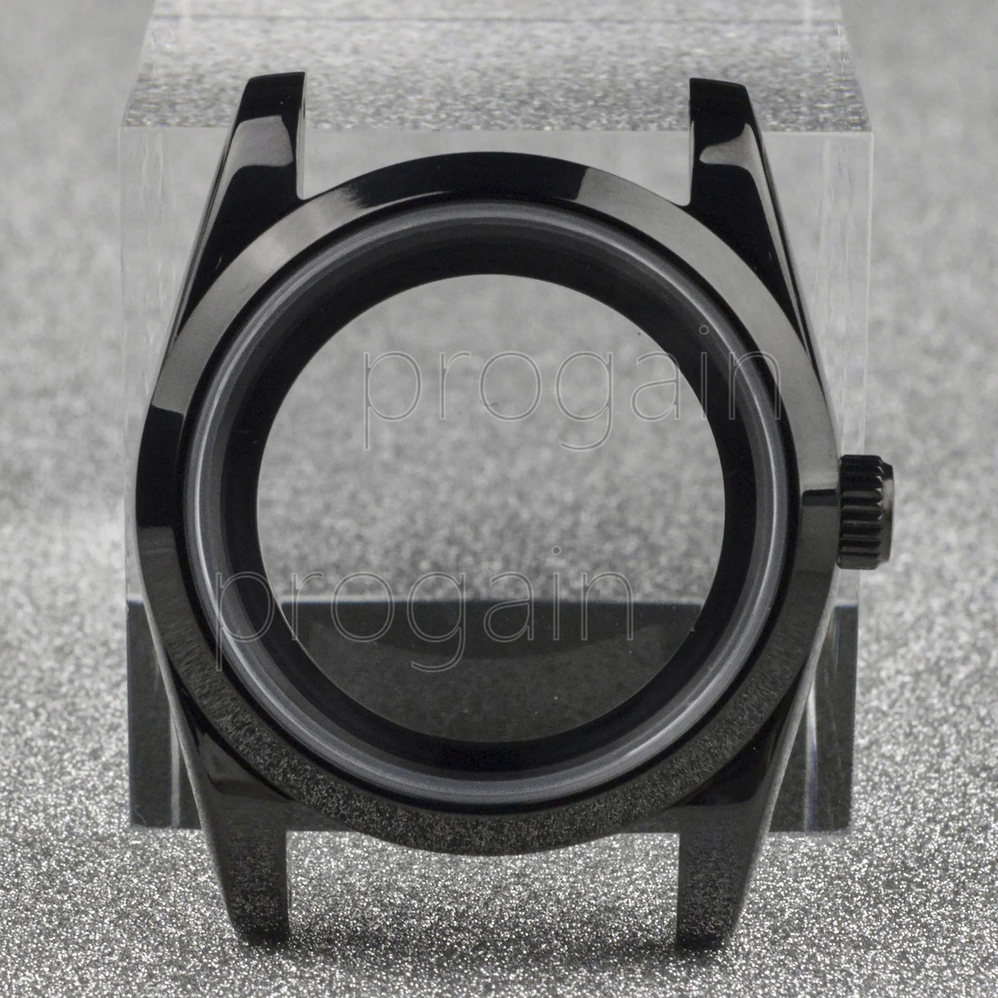 Sleek Stainless Steel Watch Case with Sapphire Glass