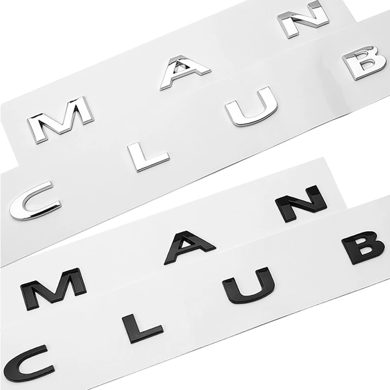 3d ABS Schwarz Auto Buchstaben Clubman Logo Stamm Emblem Abzeichen  Aufkleber Für Mini Cooper S F54 R55 R 55 JCW clubman Aufkleber Zubehör