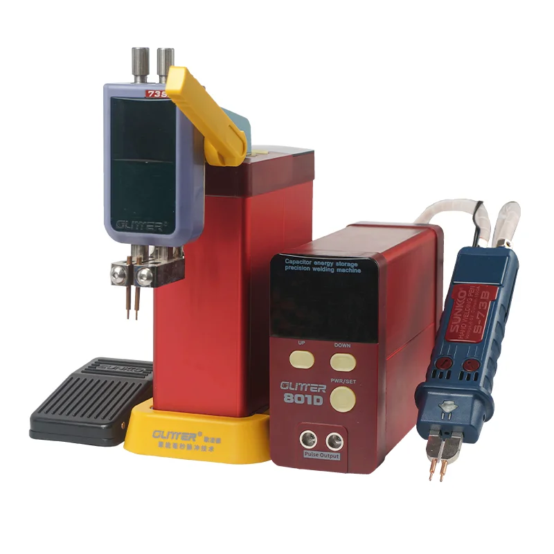 

Storage Capacitor Spot Welding Machine LED Digital Display Glitter 801D 12KW Battery Portable Small Spot Welder