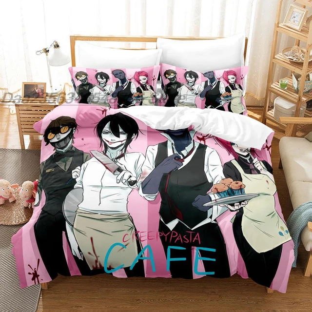 Creepypasta Bedding Set Single Twin Full Queen King Size Bed Set Aldult Kid  Bedroom Duvetcover Sets Anime roupas de cama - AliExpress