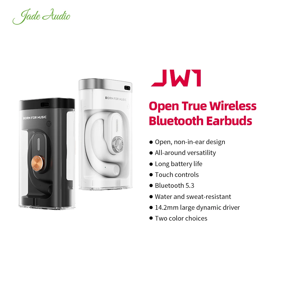 Fiio Jadeaudio Jw1 Open Ear Tws Auricolare Bluetooth, Auricolari Sportivi Stereo Hifi Bass Con Microfono A Bassa Latenza Per Giocatori/Audio/Rider
