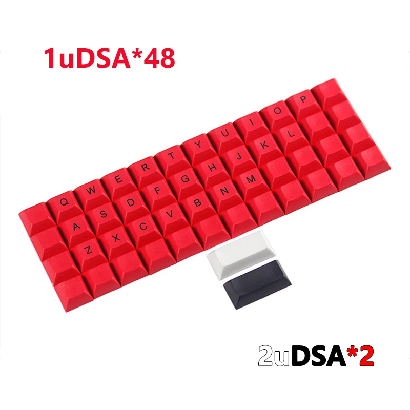 Keycap para Teclado Mecânico Pbt Keycaps Low Profile Key Cap Multi Cores 1u Dsa 48 Pcs Set