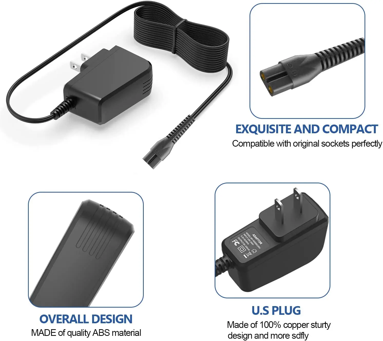 3.5V1A AC Adapter Clipper Charger for Wahl Color Pro Cordless Hair Clipper & Trimmer 9649 Replacement Wahl Power Cord charger adapter power supply adapter battery charger adapter
