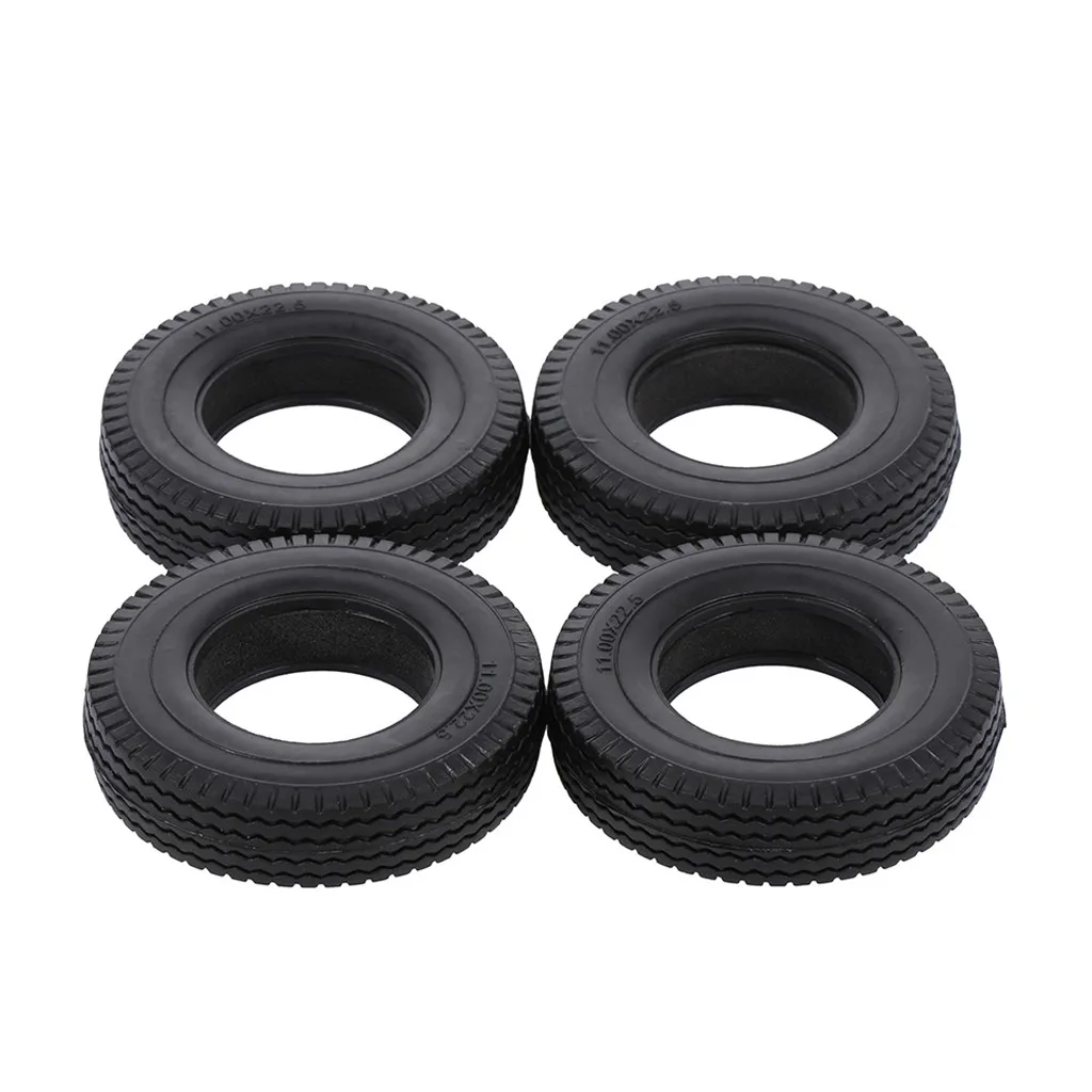 4PCS High Quality Rubber Tire Thicken Widen 20mm/25mm For 1/14 Tamiya RC Car Tow Drag Trailer Truck Man Scania