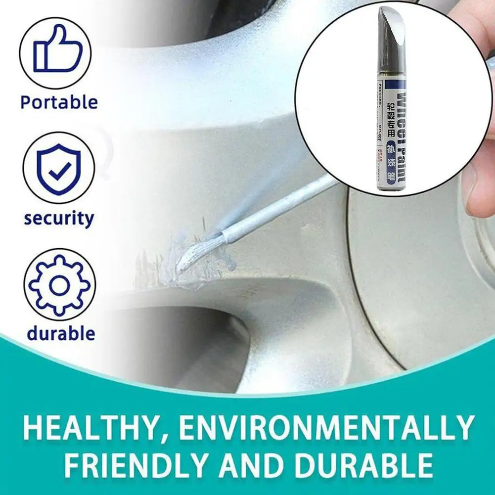 Aluminum Alloy Wheel Hub Renovation Paint Brush Wheel Silver Spray Scratch Hub Repair Automobile Paint Pen P5s6