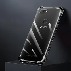 Transparent High - Quality TPU Airbag Phone Case with Original Lens Protection for VIVO X20 (Clear)