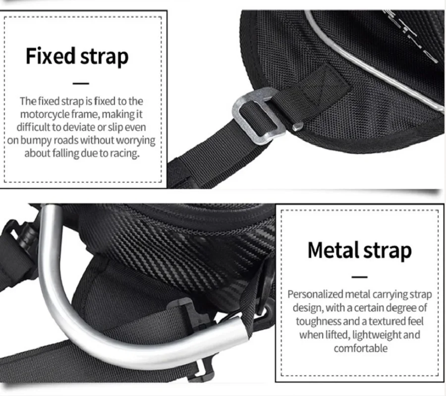 Motorcycle Fuel Tank Bag Touchable Navigation Magnet Bag Motorbike Dust Bag Motorcycle Rider Satchel Fanny Pack Equipment