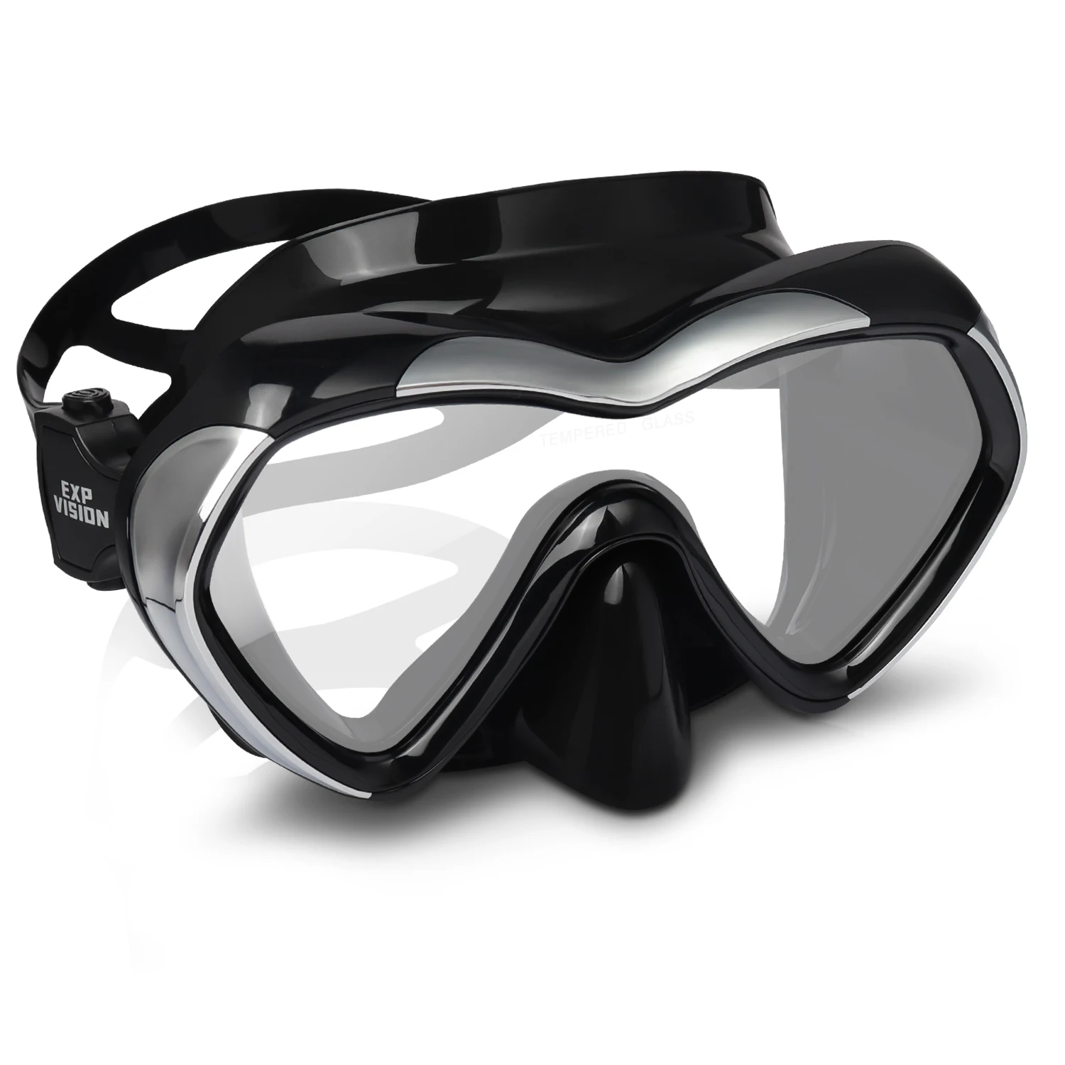 EXP VISION-Anti-Fog Scuba Diving Mask for Adult, Panoramic Snorkel Goggles,Swim Mask, Single Lens, Swim Goggles with Nose Cover