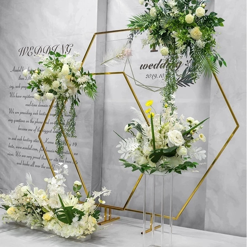 Hexagon Floral Wedding Centerpiece