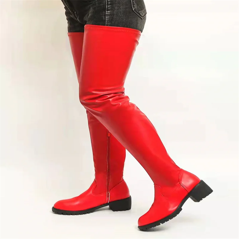 Women's Boots Trend 2023 Autumn Winter Over-the-knee Boots Side Zipper Sexy Nightclub Long Boots for Women Plus