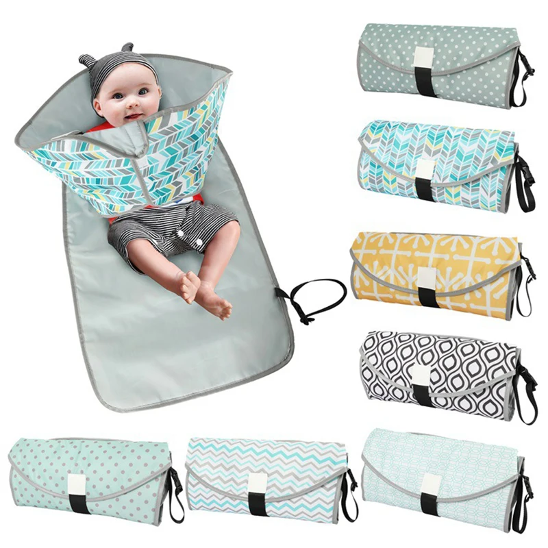 

Waterproof Diaper Changing Pad 3-in-1 Multifuctional Baby Changing Mat Infant Napping Changing Cover Pads Travel Outdoor for Kid
