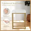 Sophia & William White & Gold Bar Stool Set of 2, Counter Height 24" Bar Stools for Kitchen Island 5