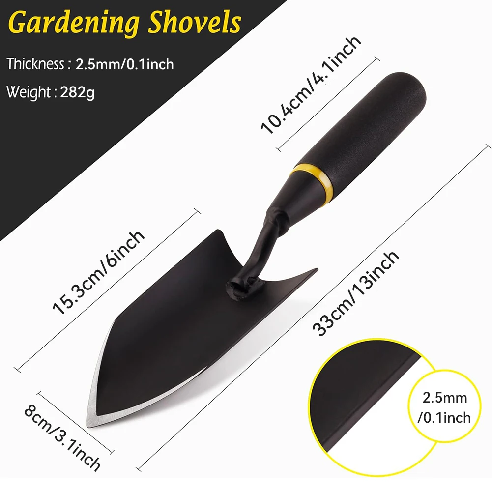 Garden Shovel Hand Trowel with Rubberized Handle 2