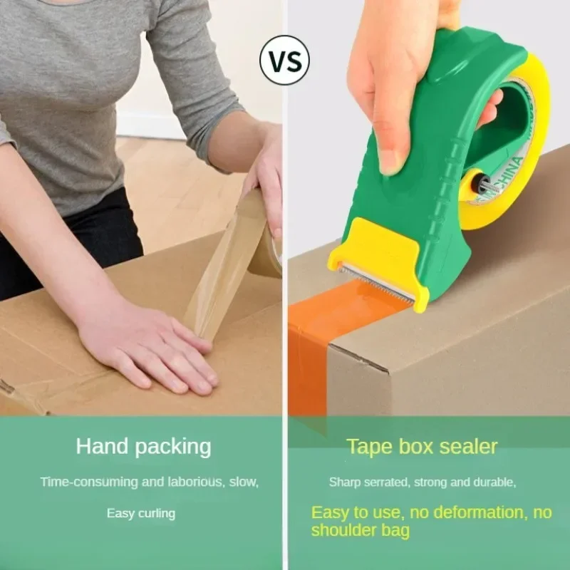 1Pcs Packing Tape Dispenser Lightweight Transparent Tape Cutter Handhold Packing Tape Dispenser Express package packaging device