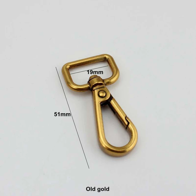 30pcs 19mm Old Gold Color Trigger Snap Hook Swivel Clasp Lobster Claws  Swivel Hooks Hardware Hook - Bag Parts & Accessories - AliExpress