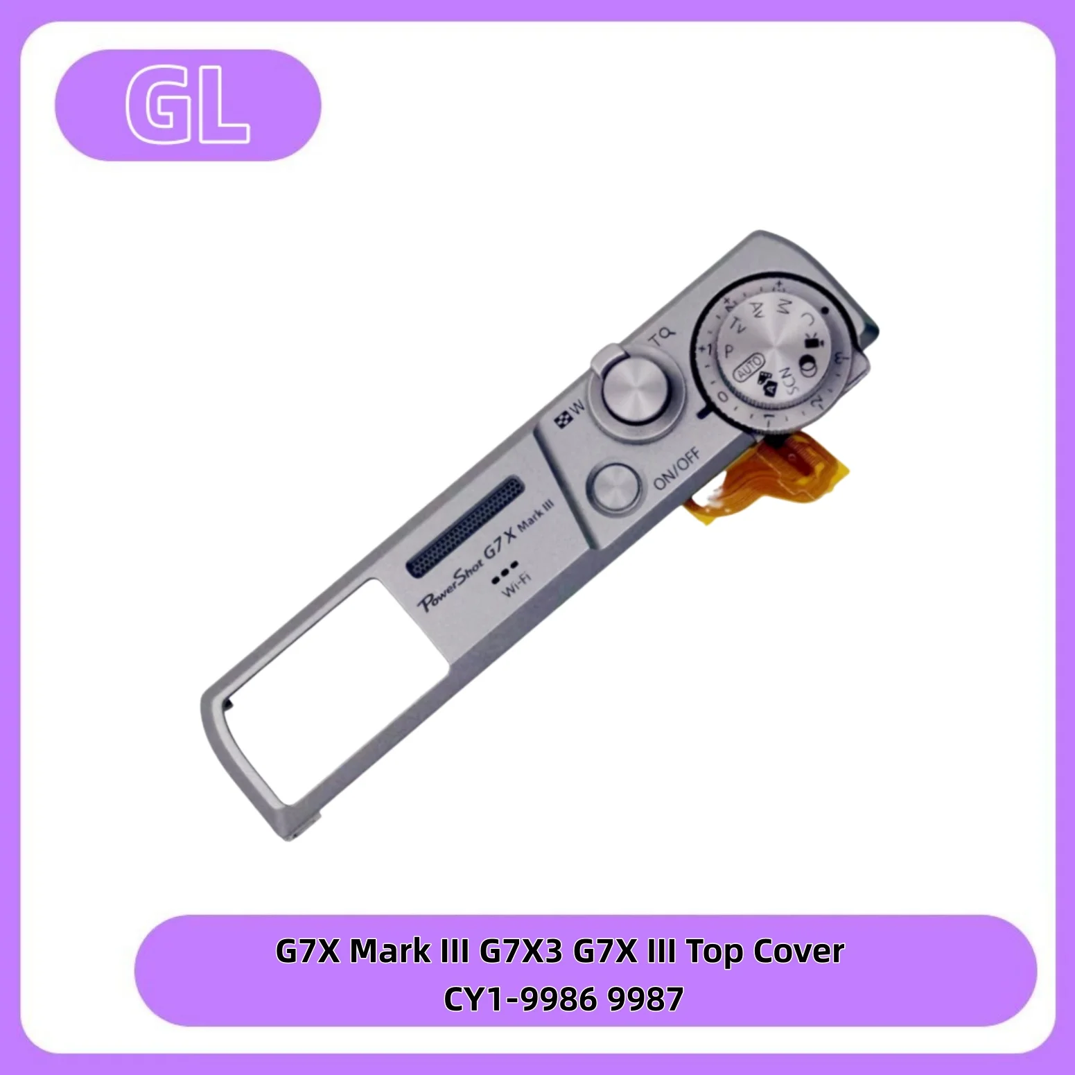 새로운 오리지널 캐논 파워샷 G7X 마크 III G7X3, G7X III 상단 커버 쉘 케이스 프레임 플레이트 블랙 실버