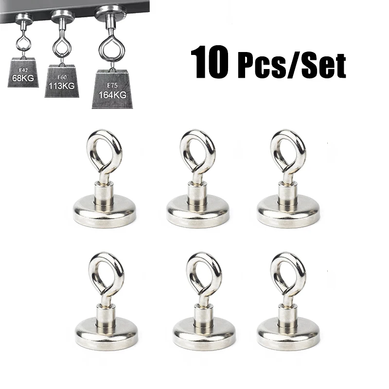 

5/10 шт. сильный Неодимовый магнитный крючок, редкоземельные магниты, несущий крючок, многоцелевое хранилище для дома, кухни, рабочего места