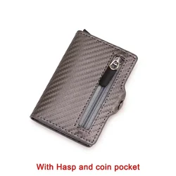 Luxurious RFID Blocking Carbon Fiber Wallet and Cardholder (Carbon Grey)