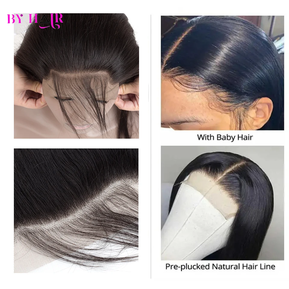 Straight 2x6 4x4 5x5 6x6 Lace Closure Human Hair Transparent Lace 13x4 Lace Frontal Human Hair Ear to Ear Frontal Extensions 4