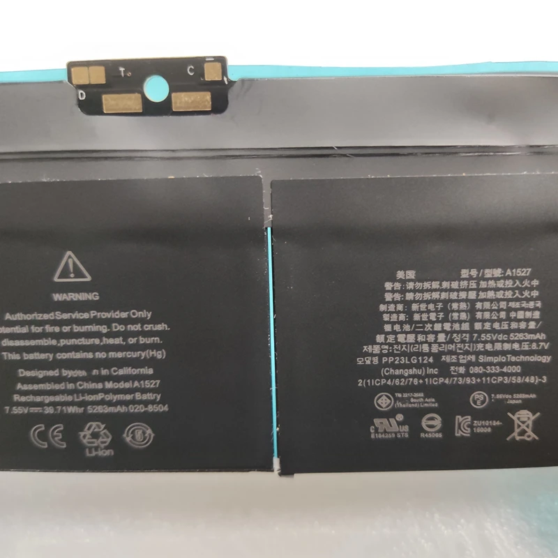 Bateria para Apple Macbook A1527 Retina Pro12 A1534 Emc2746 Emc3099 Emc2991 Mf855ll Mf865ll Mlha2ll Mnyf2ll Mjy42ll Mjy32ch Mk4m2 A1527 - Imagem 2