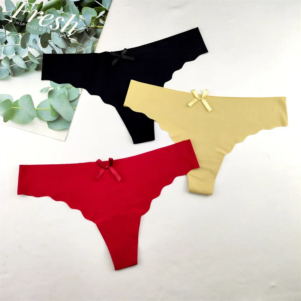 Brown Leopard Print Panties A Set Seamless Thong Panties Temu