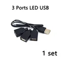 3 ports led usb