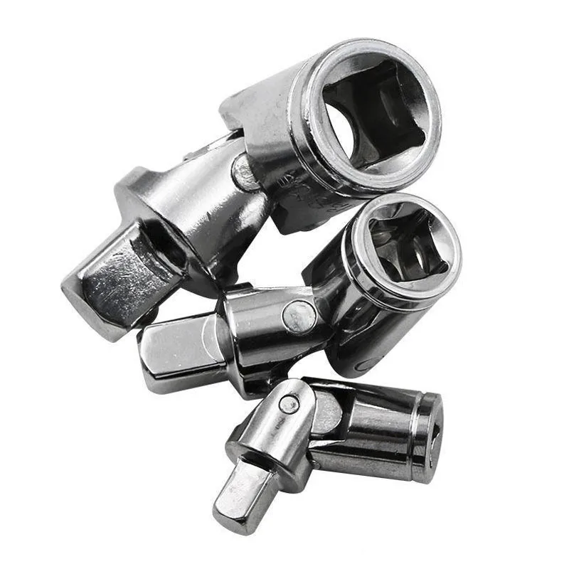1/4" 3/8" 1/2" Socket Wrench Universal Joint Cr-v Alloy Bendable Adapter Socket Tool Air Impact Wobble Socket Adapter Hand Tool 4