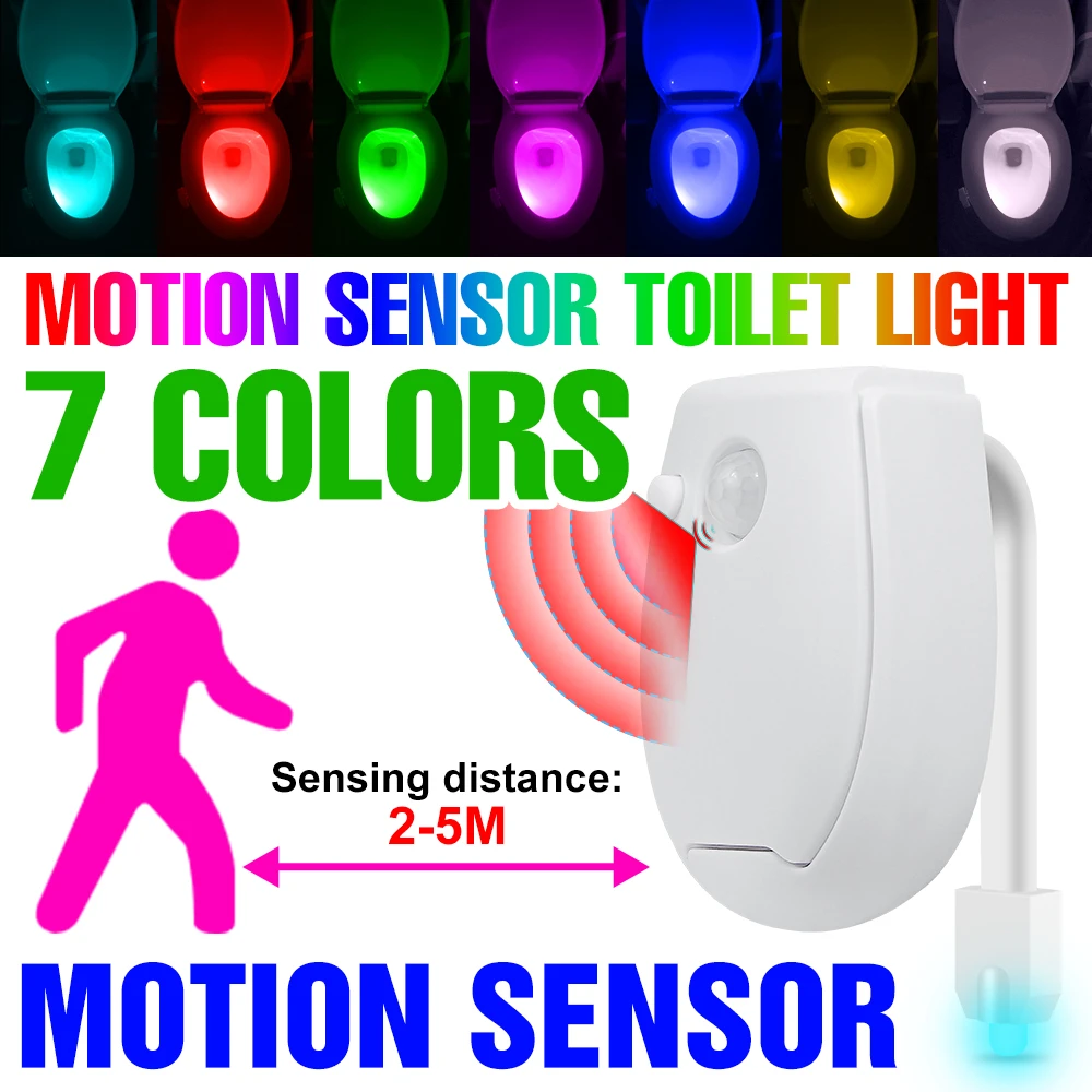 LED PIR Motion Sensor Toilet Light Washroom Night Lamp 3 Modes Waterproof Backlight For Toilet Bowl Lamp WC Toilet Seat Light night lamp for bedroom