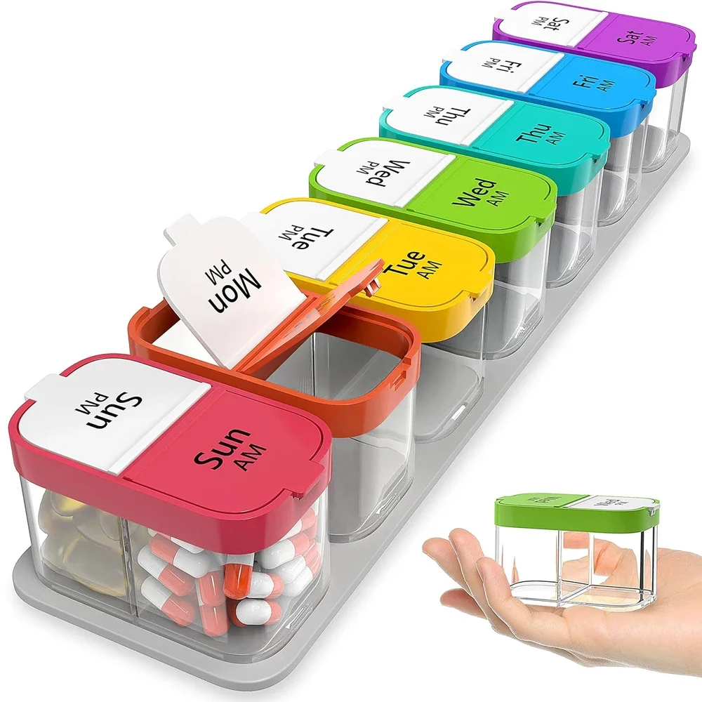 Weekly XL Pill Organizer - Large 7-Day AM/PM Medication Holder