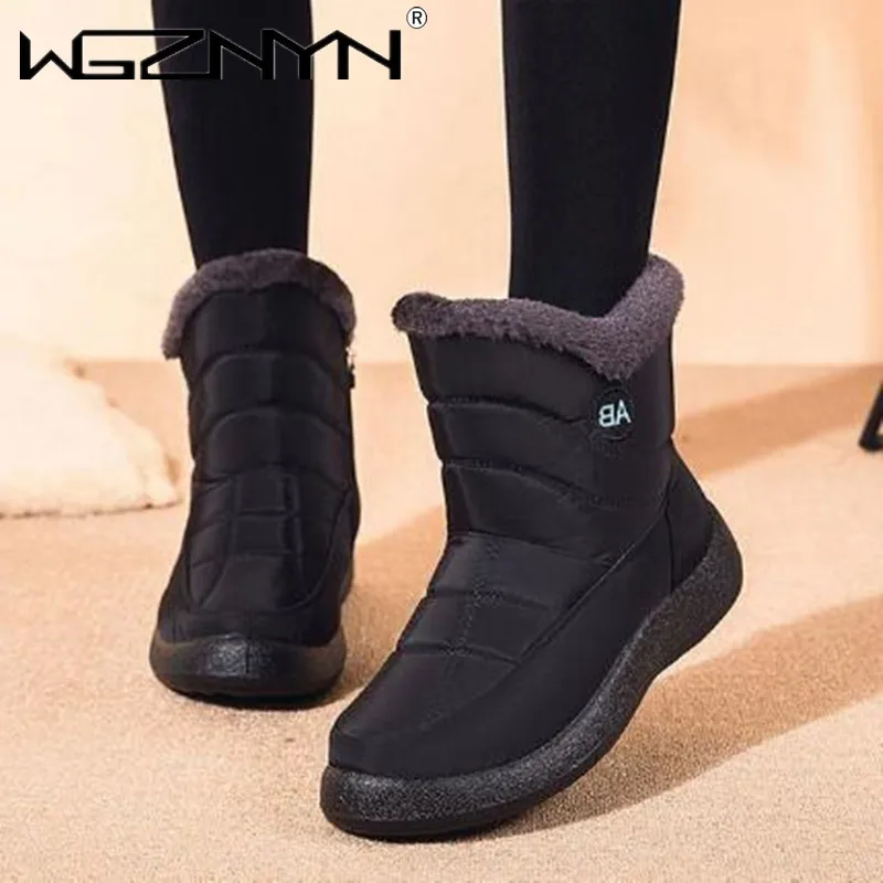 

Новинка, обувь на толстой подошве с плюшевой подкладкой, женские ботинки, утолщенные теплые легкие зимние женские ботильоны, женские ботинки