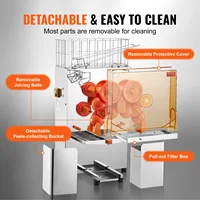 SucceBuy Machine commerciale de presse-agrumes d'orange extracteur de jus automatique presse-orange en acier inoxydable avec boîte de filtre extractible ﻿ 5