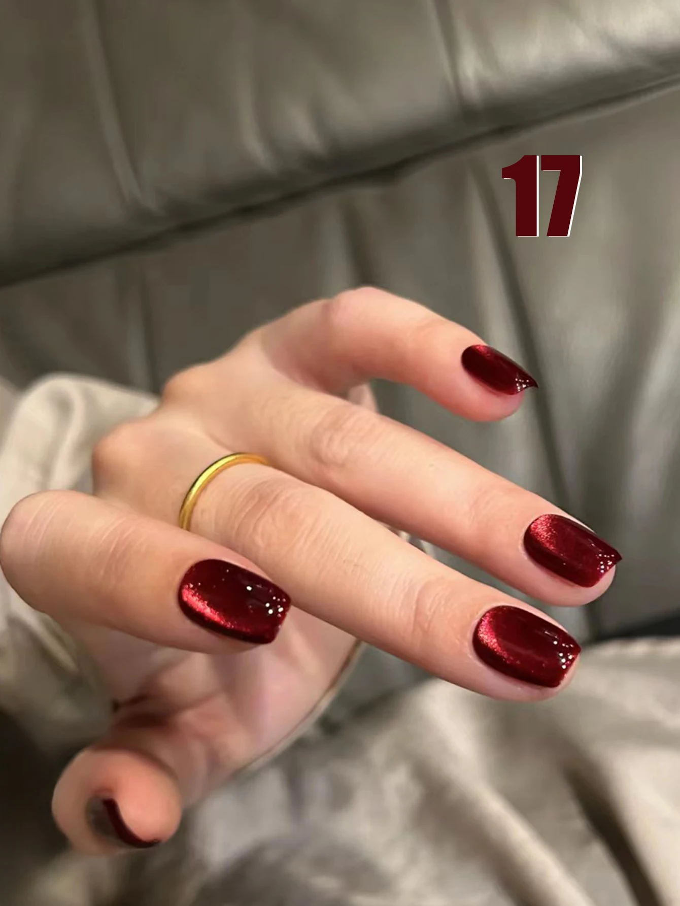 MIANEL 12ML Maillard Black Cat Eye Gel Nail Polish Cat Magnetic Gel Red Nails Whitenning Gel Polish New Year Nails 6