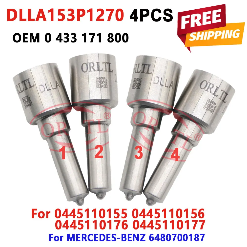 

4 шт., форсунка DLLA153P1270 для Mercedes-Benz 153