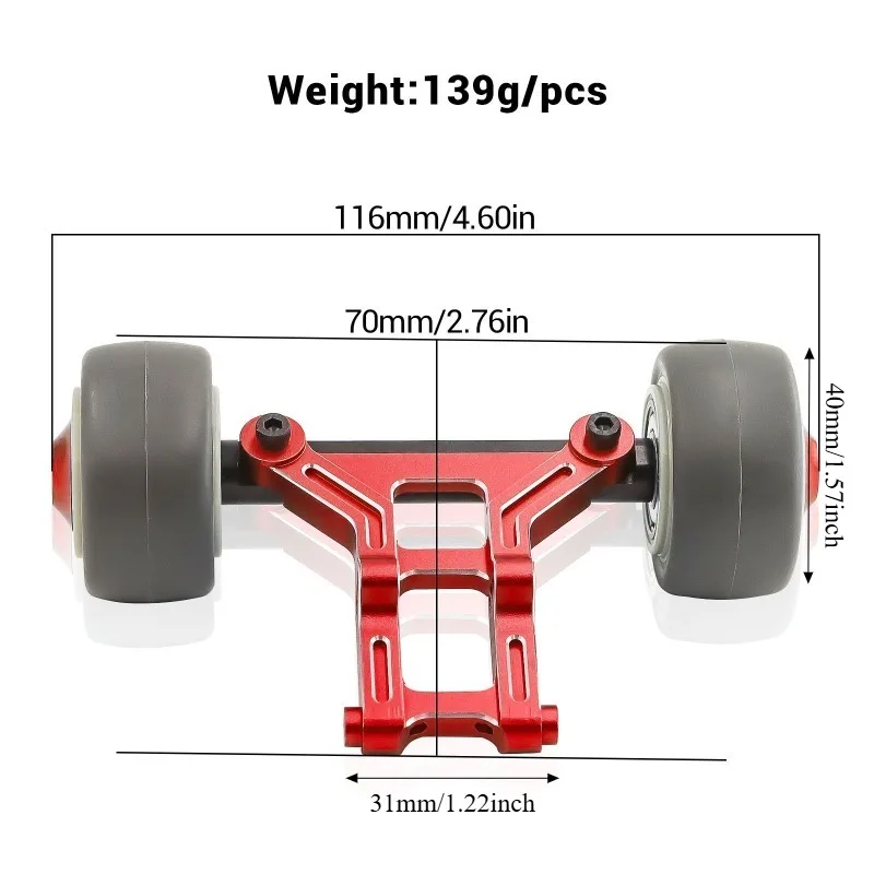 Barre de roue métal Arrma 1/8 Kraton Outcast Typhon AR320366