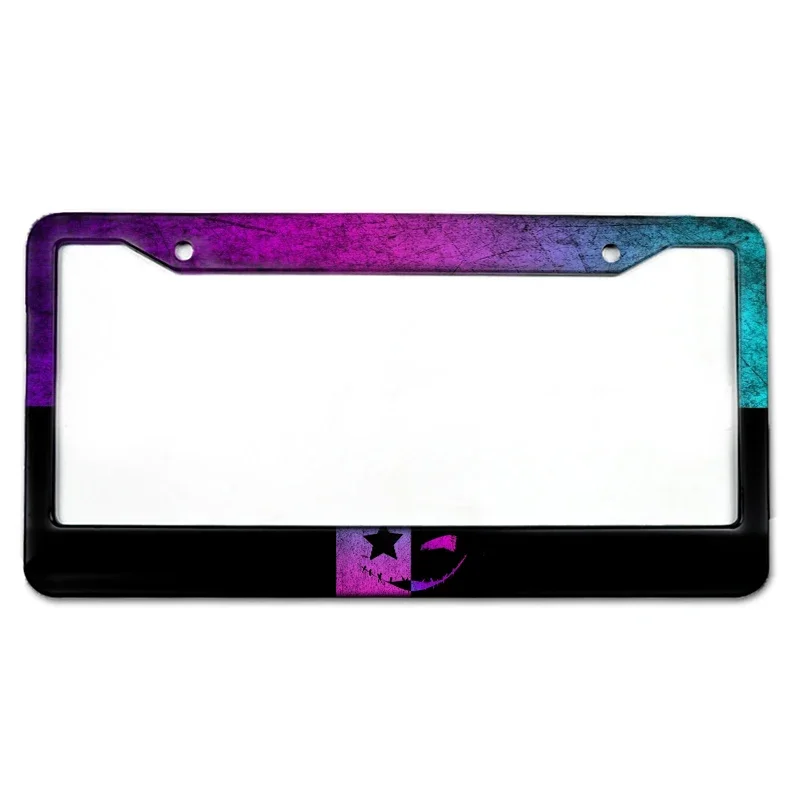 Customizable Aluminum License Plate Frame with HD Image and Text for Cars - Includes Mounting Screws