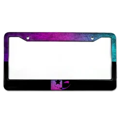 Customizable Aluminum License Plate Frame with HD Image and Text for Cars - Includes Mounting Screws (20)