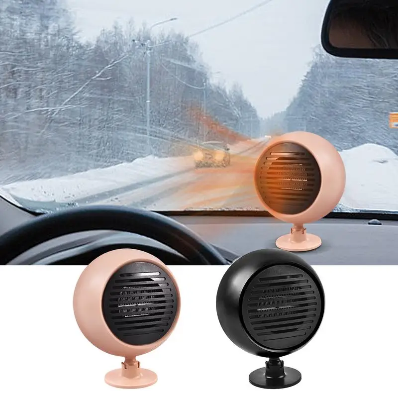

24V Car Heater Portable 2 in 1 Heating and Cooling Fan 360 Degree Rotating Windshield Defroster Defogger Winter Heating Fan
