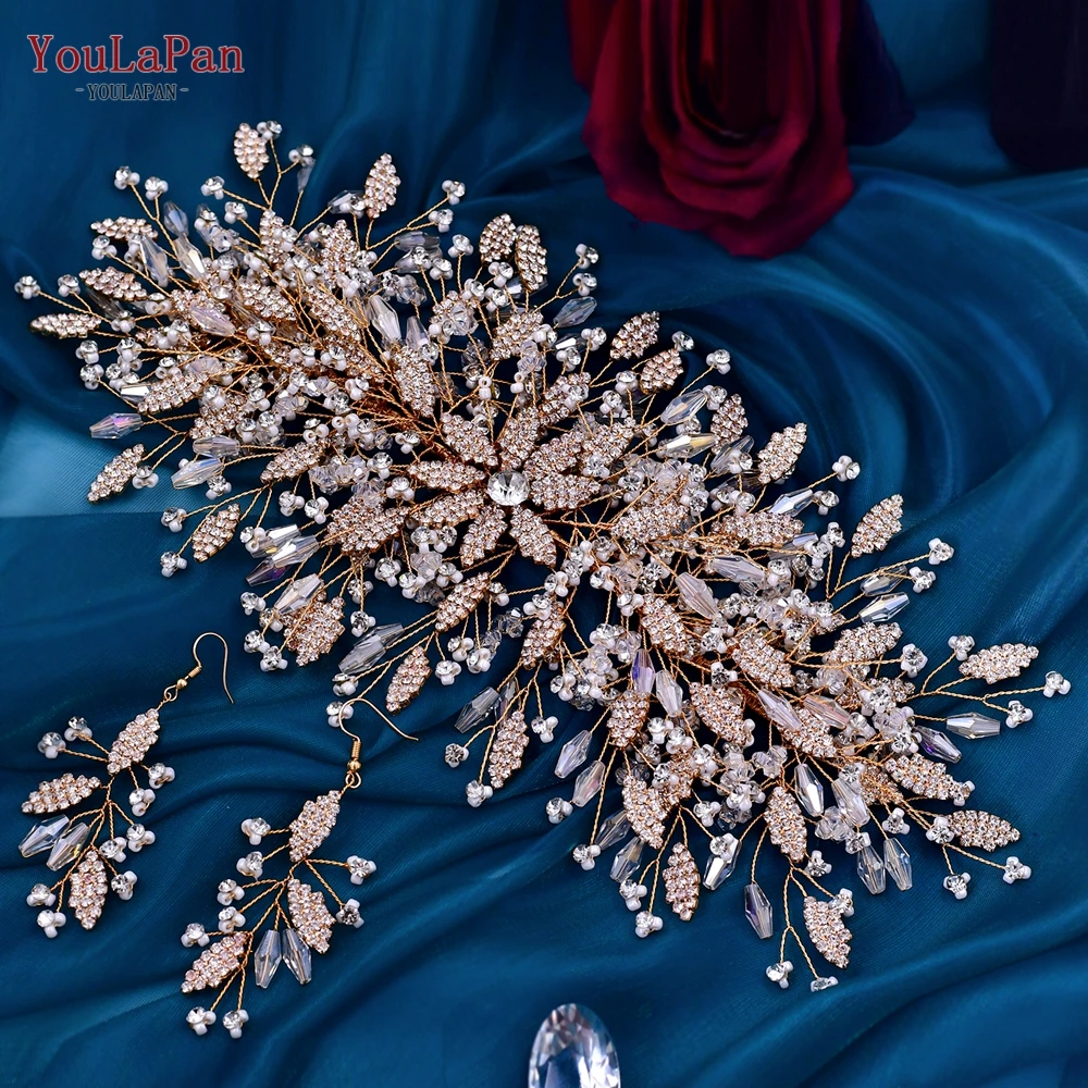YouLaPan HP377 Ladies Wedding Crown Bridal Crowns for Brides Hair Accessories Metal Crystal Bridal Hair Band Wedding Tiara hair accessory,hair headdress,bridal headwear,hair band crown