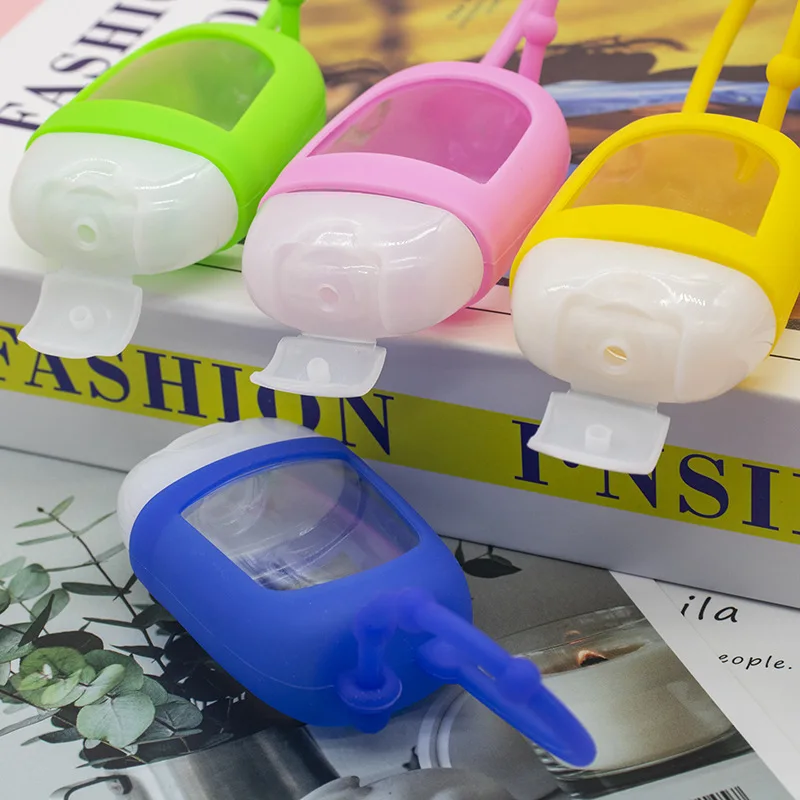 Portable Mini Empty Bottle Traveling Refillable Bottle Silicone Protective Cover Hand Sanitizer Sub refillable bottles 1Pc 30ml