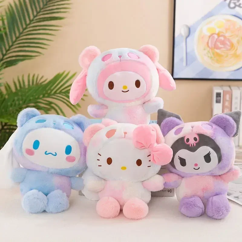 

Sanrio 25 см аниме Sanriod игрушки Kawaii Kuromi Mymelody Cinnamorol красочная плюшевая серия любви мягкая игрушечная Подушка Рождественский подарок декор