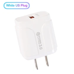 Ultra - Fast USB Charger with Quick Charge 3.0 and EU/US Plug Compatibility - US Plug White